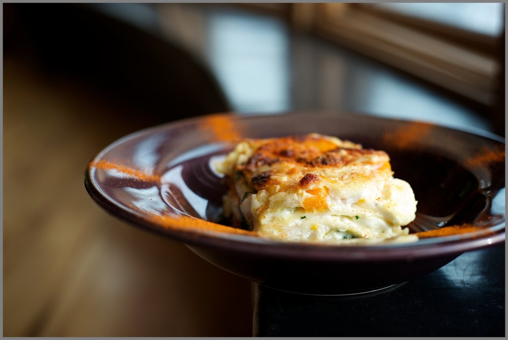 Butternut Squash and Spinach Lasagne corner shot 11-12 RKW