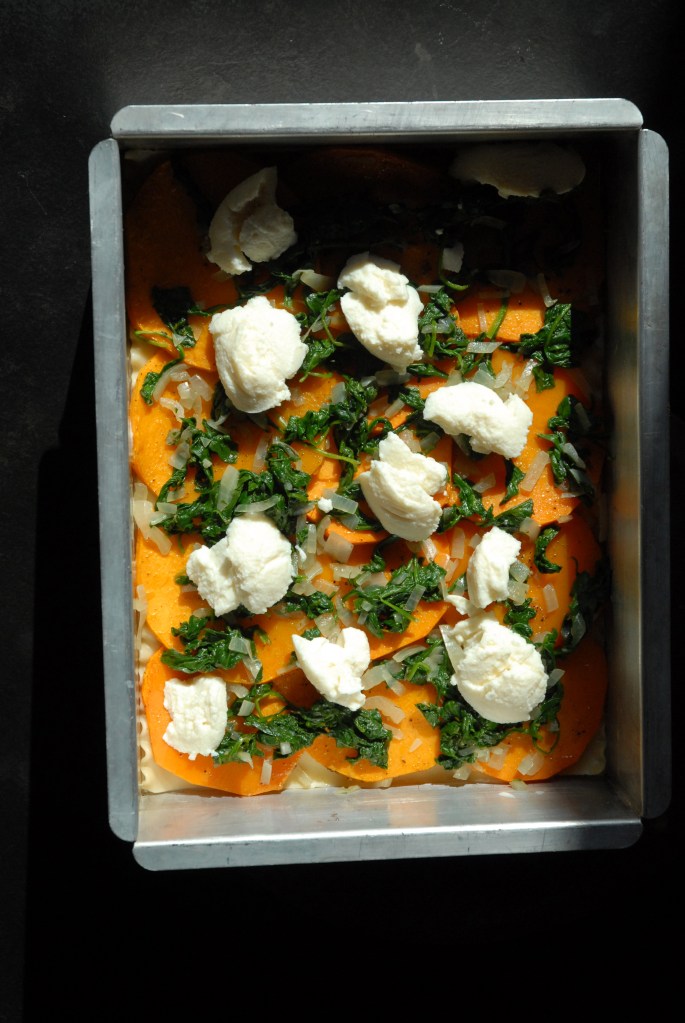 Butternut and Spinach Lasagne Layering with Cheese 11-12RKW_4213