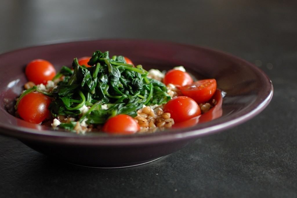 RKW_4493 Farro, Goat Cheese, Kate and tomat salad