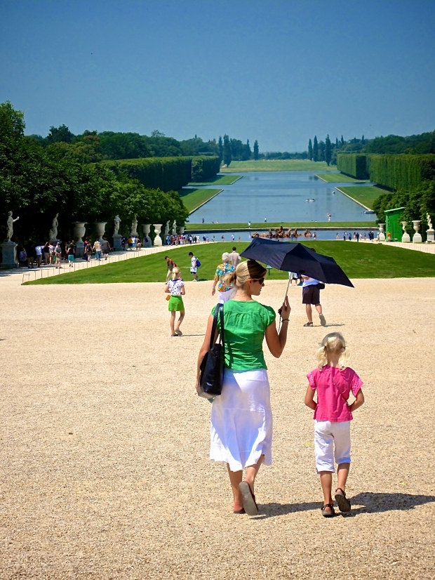 Mother and daughter strolling the Green Carpet- Versailles