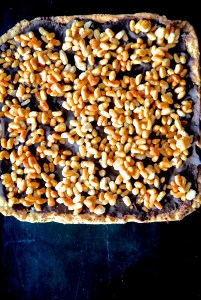Caramelized Rice Crispies with chocolate and shortbread